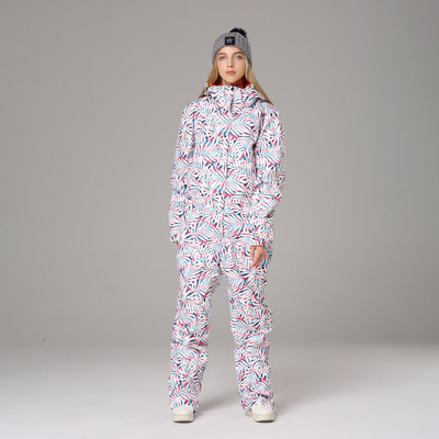 Sport Női Egyrészes Snowboard Ruhák Hooede Polár meleg női Snowsuit Thermal női tréningruha vízálló szigetelt jumpsuit