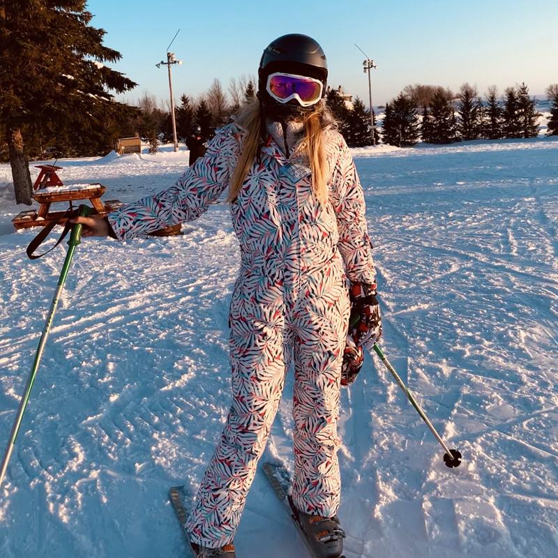 Sport Női Egyrészes Snowboard Ruhák Hooede Polár meleg női Snowsuit Thermal női tréningruha vízálló szigetelt jumpsuit