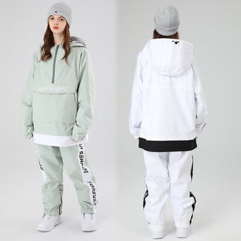 Ski Hoodie Γυναικείο σετ σκι Ανδρικά σακάκια για σνόουμπορντ για εξωτερικούς χώρους Φόρμες φαρδιά μπουφάν για σκι Παντελόνια χιονιού Κοστούμια σκι Ρούχα παντελόνια χιονιού