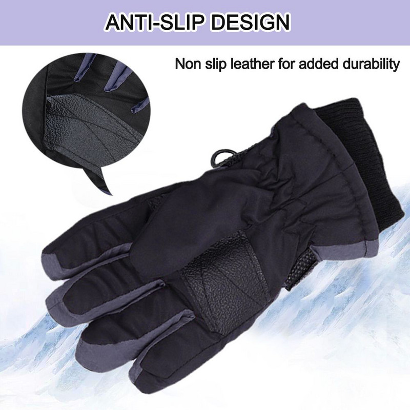 Suusasõrmekindad 6-10 aastastele Talvised soojad paksud labakindad libisemiskindlad tuulekindlad välispordikindad lastele poistele tüdrukutele