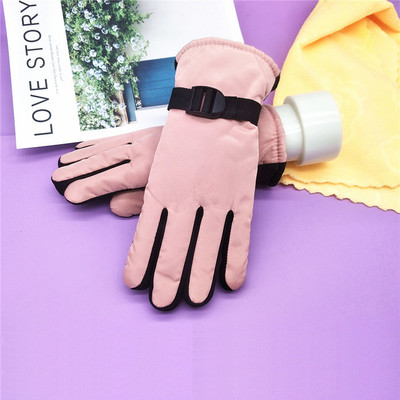 1 Poros Moteriškos Vyriškos pirštinės slidinėjimo pirštinės Vaikams Pirštinės Žieminė Neperšlampama Šiltas Sniegas Lauko Važiavimo dviračiu Madingos Klasikinės pirštinės 8–13 metų