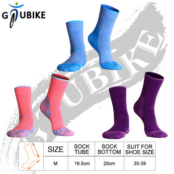 GTUBIKE Зимни удебелени чорапи от мериносова вълна Устойчиви на износване хавлиени долни точки Топли мъжки жени Спорт Къмпинг Колоездене Ски Катерене Чорапи