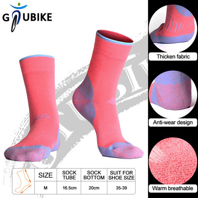 GTUBIKE Zimske deblje čarape od merino vune Otporno na habanje Donji dio ručnika Tople Muškarci Žene Sport Kampiranje Biciklizam Skijanje Čarape za penjanje