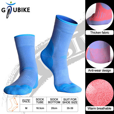 GTUBIKE Zimske deblje čarape od merino vune Otporno na habanje Donji dio ručnika Tople Muškarci Žene Sport Kampiranje Biciklizam Skijanje Čarape za penjanje