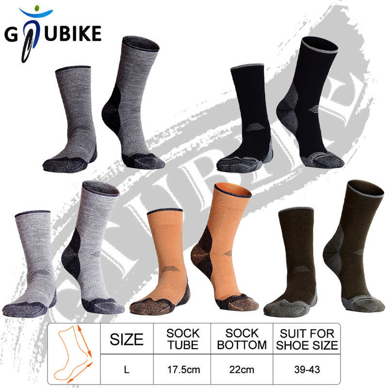 GTUBIKE Zimske deblje čarape od merino vune Otporno na habanje Donji dio ručnika Tople Muškarci Žene Sport Kampiranje Biciklizam Skijanje Čarape za penjanje