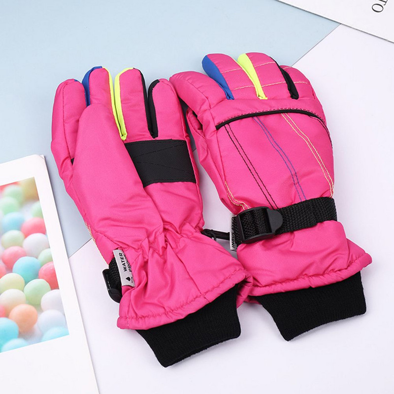 Žiemos vaikams Neperšlampamos slidinėjimo pirštinės Mielos animacinės šiltos pirštinės Neslystančios nuo vėjo lauko sportinės kumštinės pirštinės Vaikams 8-14 metų vaikams