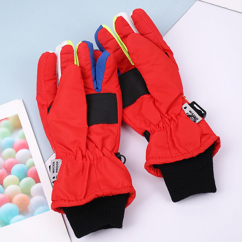 Žiemos vaikams Neperšlampamos slidinėjimo pirštinės Mielos animacinės šiltos pirštinės Neslystančios nuo vėjo lauko sportinės kumštinės pirštinės Vaikams 8-14 metų vaikams