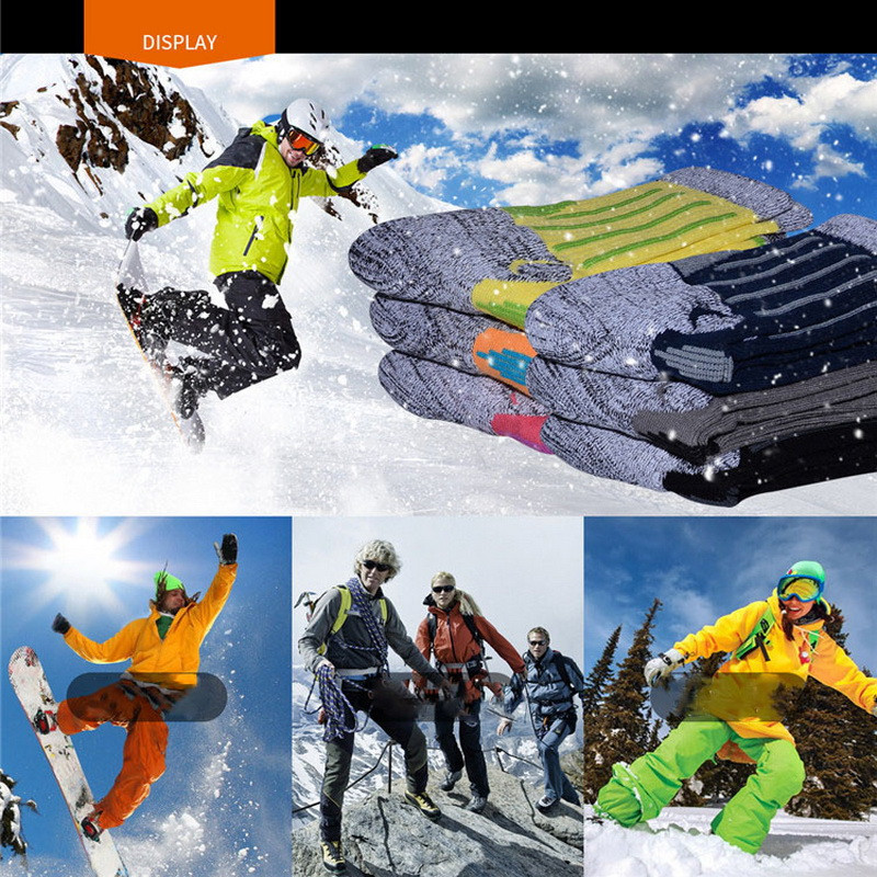 1 paar talvised termosokid puuvillased paksemad lumelaua suusasokid meestele naistele sportlikud termosokid kalapüügi matkasokid