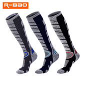 R-BAO 1 pár Téli Szabadtéri Snowboard Hegymászás Kemping Túrázás Sízokni Hosszú Vastag Meleg Fél Sportzokni Női Férfi