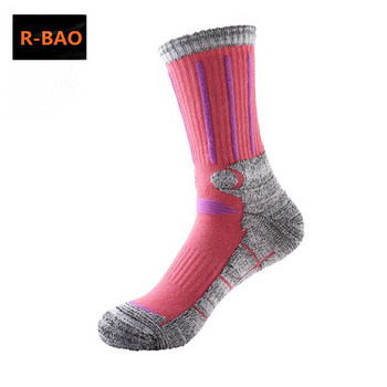 R-BAO Памучни чорапи за планинарство на открито, ски, мъже, жени, удебелени чорапи за сноуборд, спорт на открито за туризъм, хокей на лед ML