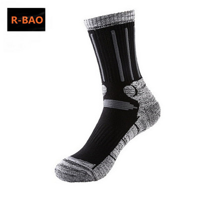 R-BAO medvilninės alpinizmo slidinėjimo lauke kojinės vyrams, moteriškos storos snieglenčių sportinės lauke kojinės, skirtos žygiams, ledo ritulys ML