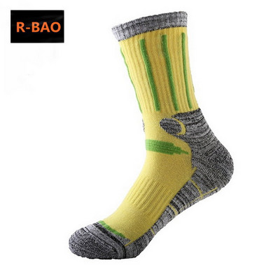 R-BAO medvilninės alpinizmo slidinėjimo lauke kojinės vyrams, moteriškos storos snieglenčių sportinės lauke kojinės, skirtos žygiams, ledo ritulys ML