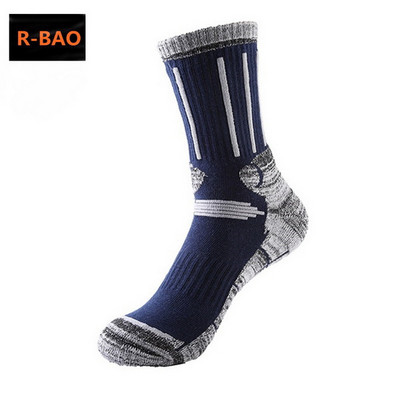 R-BAO medvilninės alpinizmo slidinėjimo lauke kojinės vyrams, moteriškos storos snieglenčių sportinės lauke kojinės, skirtos žygiams, ledo ritulys ML
