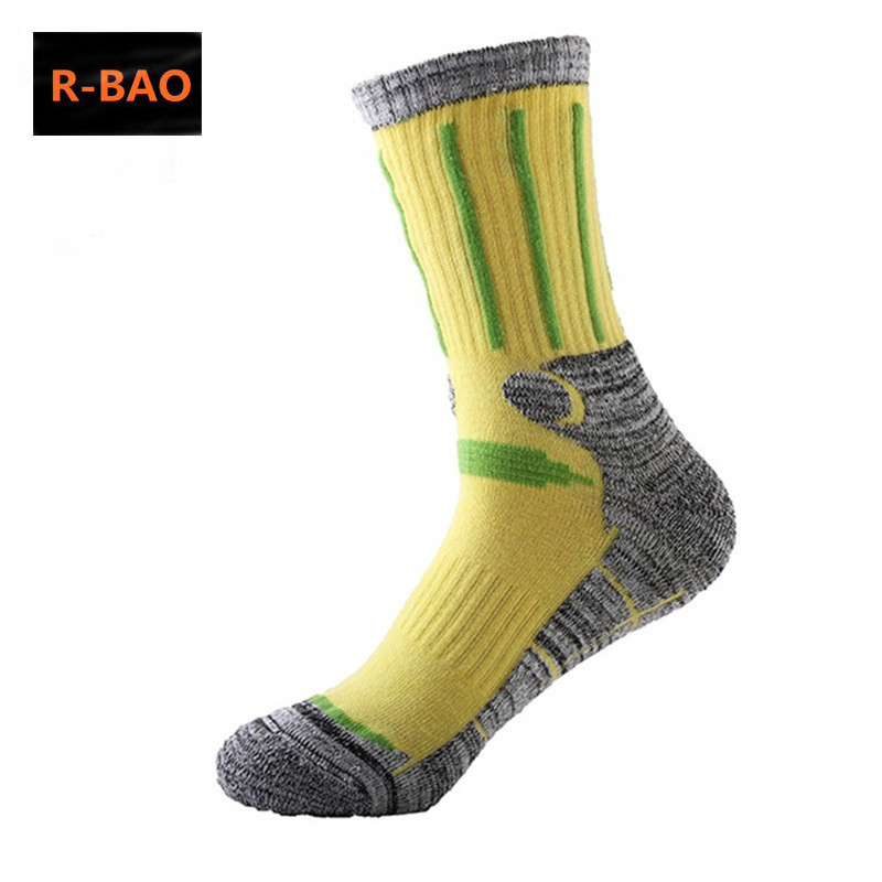 R-BAO medvilninės alpinizmo slidinėjimo lauke kojinės vyrams, moteriškos storos snieglenčių sportinės lauke kojinės, skirtos žygiams, ledo ritulys ML
