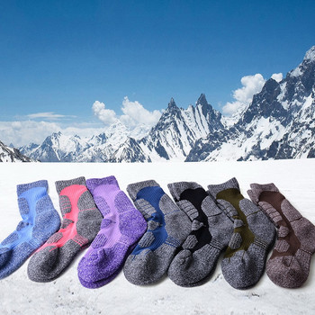 Външни удебелени къмпинг чорапи за туризъм за мъже, жени, памучна кърпа, катерене, ски чорапи, спортна екипировка, зимна топла крака