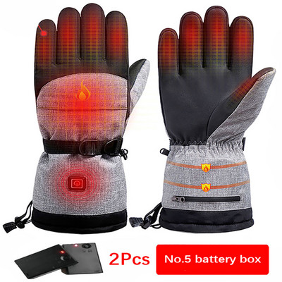 Téli hővel fűtött kesztyűk akkumulátoros motoros fűtőkesztyűk vízálló érintőképernyős kézmelegítő kerékpározáshoz síeléshez