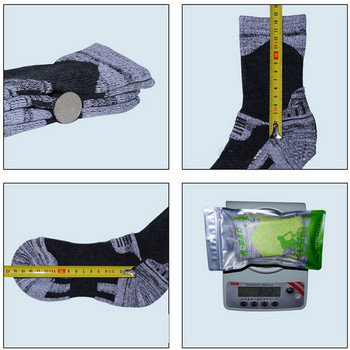 3 чифта/партида Зимни термични чорапи за ски Мъжки Дамски Спортни чорапи за сноуборд Термочорапи Колоездене Трекинг Туристически чорапи