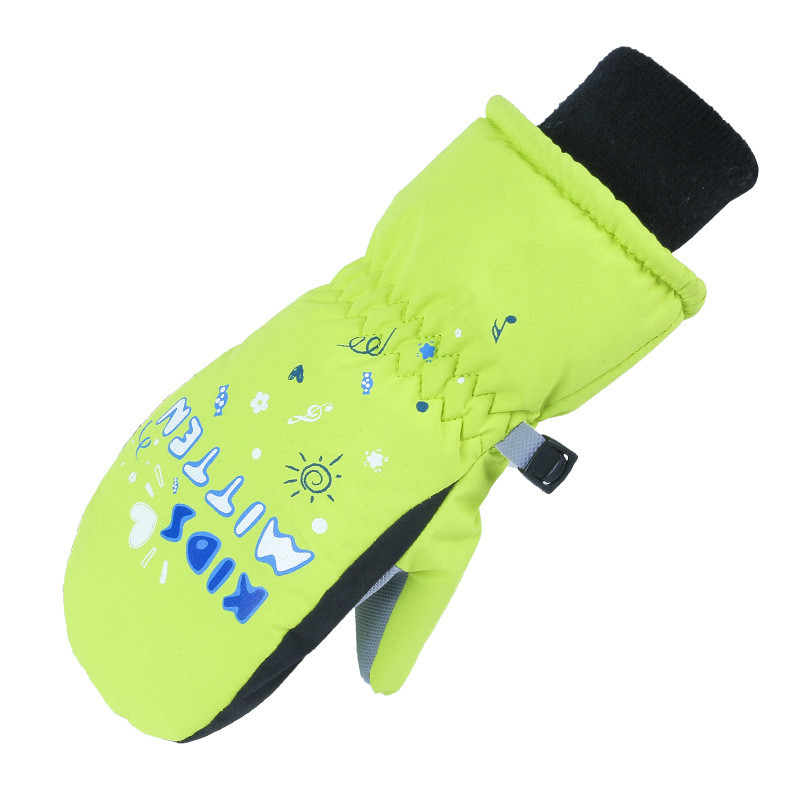 2-9Y Gyerekek Fiúk Lányok Divat Levelek Nyomtatás Téli Síkesztyűk Meleg ujjatlanok Csúszásmentes Vízálló Szélálló Kültéri Kesztyűk Baba