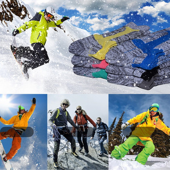 R-BAO Зимни удебелени памучни планински чорапи за туризъм, сноуборд, ски чорапи за жени, мъже, къмпинг, топли спортни чорапи на открито
