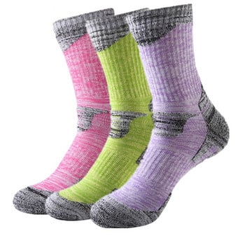 6 цвята зимни топли мъжки дамски термо чорапи за ски дебели памучни спортни сноуборд ски и туризъм кънки чорапи термочорапи колоездене