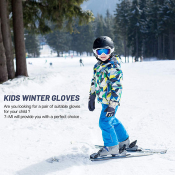 1 чифт термични ски ръкавици мъже жени зимни водоустойчиви топли ръкавици на открито деца сняг сноуборд удебелени топли ръкавици