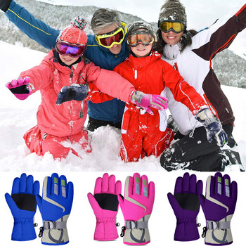 1 чифт термични ски ръкавици мъже жени зимни водоустойчиви топли ръкавици на открито деца сняг сноуборд удебелени топли ръкавици