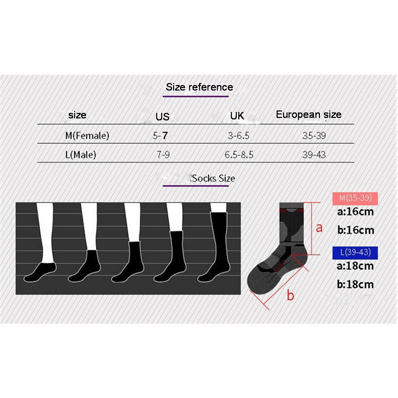 1 pár pamut kültéri hegymászó túra zokni vastag téli melegen tartó sportzokni férfiaknak női síhorgászat edzőterem wandelsokken