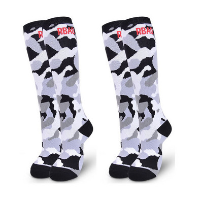 2 pár Gyerek Téli Hosszú Meleg Zokni Fiúk Lányok Camo Print Thermal zokni síeléshez Görkorcsolyához Snowboard Snow Sport Zokni