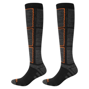 YUEDGE 2 Pair Υψηλής ποιότητας βαμβακερές κάλτσες για σκι Snowboarding Χειμερινές χοντρές θερμές κάλτσες για αθλήματα για σκι Μέγεθος 36-44