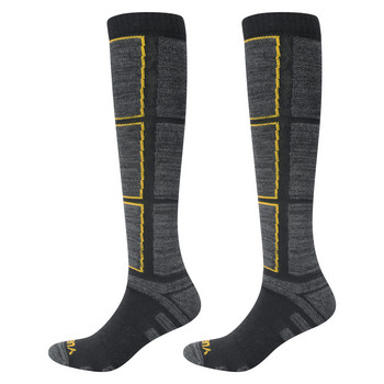 YUEDGE Ανδρικές κάλτσες σκι Βαμβακερές χειμερινές θερμικές κάλτσες χιονιού για άντρες 37-45 EU (2 ζευγάρια/συσκευασία)