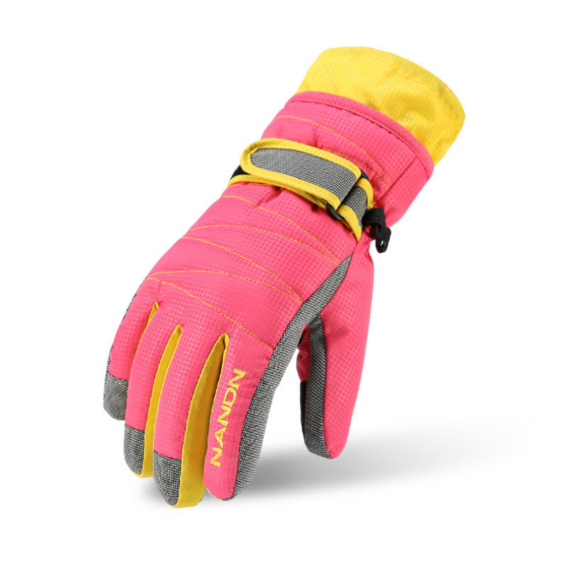 Lauko žiemos unisex šeimyninės slidinėjimo pirštinės moterims, vėjui atsparios, vandeniui atsparios storos medvilninės pirštinės, vyriškos sportinės slidinėjimo snieglenčių pirštinės