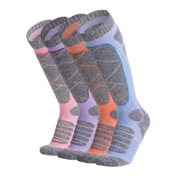 Χειμερινές γυναικείες βαμβακερές κάλτσες θερμικού σκι για εξωτερικούς χώρους Ζεστό πυκνό χιόνι Skateboard Αθλητικές κάλτσες Long Tube Θερμοκάλτσες με πετσέτα