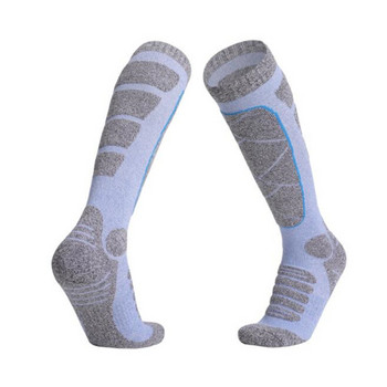 Зимни дамски памучни термо ски чорапи Топли удебелени чорапи за снежен скейтборд Спортни чорапи Дълги термочорапи с хавлиена долна тръба