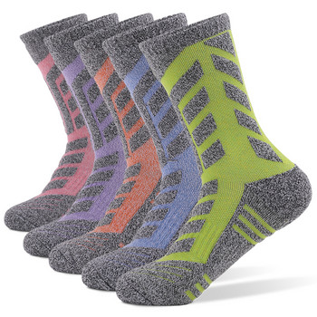Зимни женски чорапи с по-дебела възглавница Cotton Crew Thermal Skiing Socks Спортни атлетически туристически чорапи Топли чорапи за жени