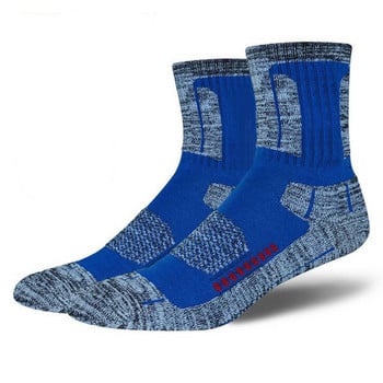 2 чифта зимни дамски мъжки памучни термични чорапи за ски по-дебели сноуборд колоездене туризъм предпазител за глезена топли спортни чорапи