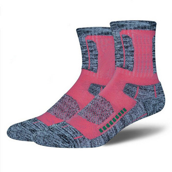 2 чифта зимни дамски мъжки памучни термични чорапи за ски по-дебели сноуборд колоездене туризъм предпазител за глезена топли спортни чорапи