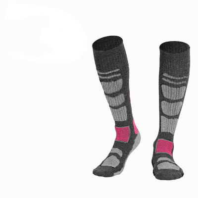 Iarna Femei Bărbați Lână Merinos Ciorapi de schi calduri Ciorapi sport mai groși, respirabili, Patinaj, Snowboard, Tub lung, Soseți termici 1 pereche