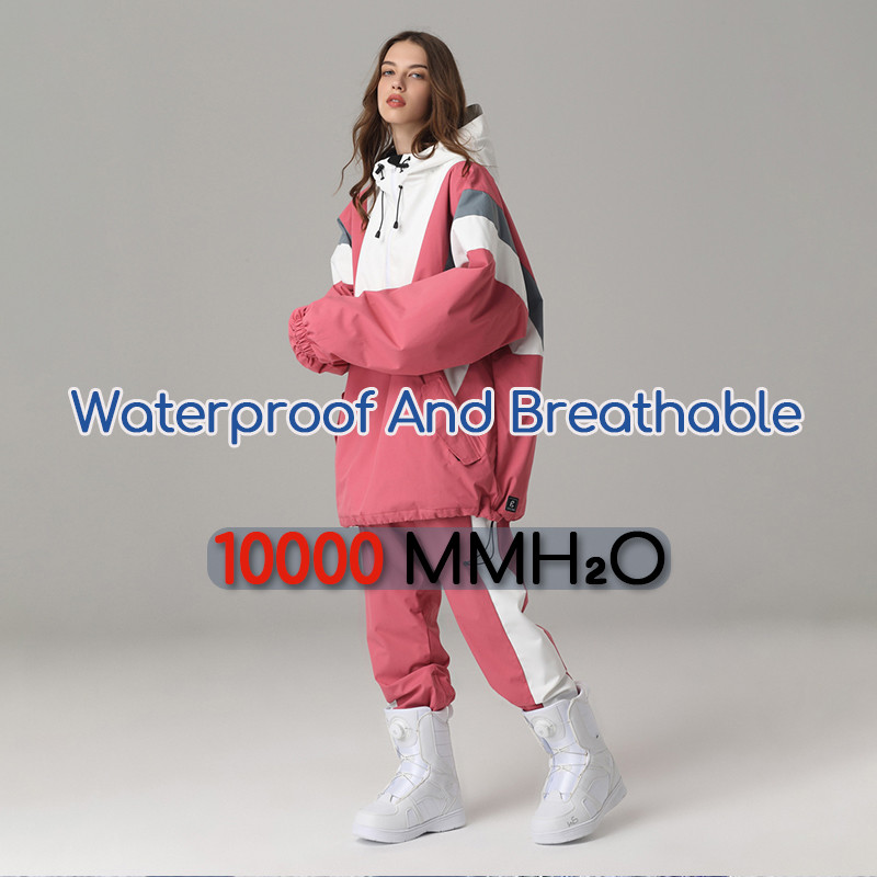 2022 m. naujas pastorintas šiltas slidinėjimo kostiumas vyrams ir moterims neperšlampamas vėjui atsparus snieglenčių slidinėjimo striukė kelnės sniego lauko unisex kostiumas