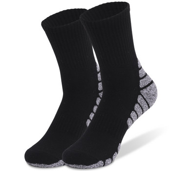 Зимни дамски мъжки памучни топли ски чорапи по-дебели дишащи спортни туризъм трекинг термо чорапи