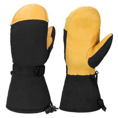 OZERO Ski Gloves Téli Vízálló Snowboard Motorosszán Sí Motorozás Meleg 3M Termikus ujjatlan Férfi Nagy XXL Hosszú