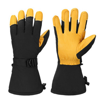 OZERO Ski Gloves Téli Vízálló Snowboard Motorosszán Sí Motorozás Meleg 3M Termikus ujjatlan Férfi Nagy XXL Hosszú