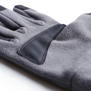 2022 Нови зимни ръкавици от руно Мъжки унисекс Колоездене Ветроустойчиви сензорен екран Топло шофиране Бягащи Спортни PU кожени неплъзгащи се ръкавици