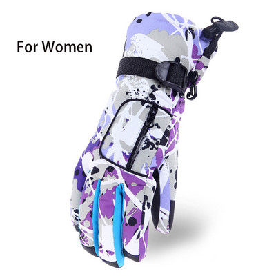 Thermal síkesztyűk férfi női szélálló vízálló kesztyű motoros szán motorozás fűtőkesztyűk egy méret meleg Guantes síelés