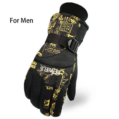 Thermal síkesztyűk férfi női szélálló vízálló kesztyű motoros szán motorozás fűtőkesztyűk egy méret meleg Guantes síelés