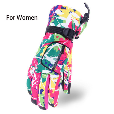 Thermal síkesztyűk férfi női szélálló vízálló kesztyű motoros szán motorozás fűtőkesztyűk egy méret meleg Guantes síelés