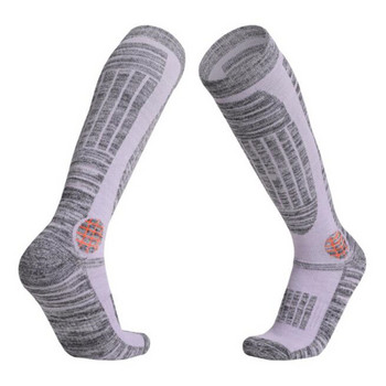 Зимни дамски памучни термични ски чорапи с омекотена опора за арка Спортни чорапи за сноуборд с цял хавлиен