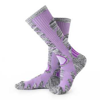 Зимни термо чорапи за ски памучни спортни сноуборд колоездене футболни чорапи топли крака за мъже жени
