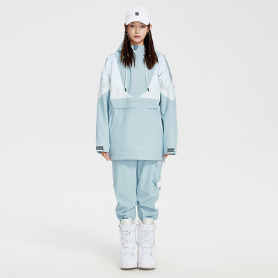 2022 Costum de schi pentru femei Jachetă de sport pentru snowboard Bărbați Pantaloni de zăpadă Set de schi cu îmbinare Salopetă rezistentă la vânt Glugă îngroșată