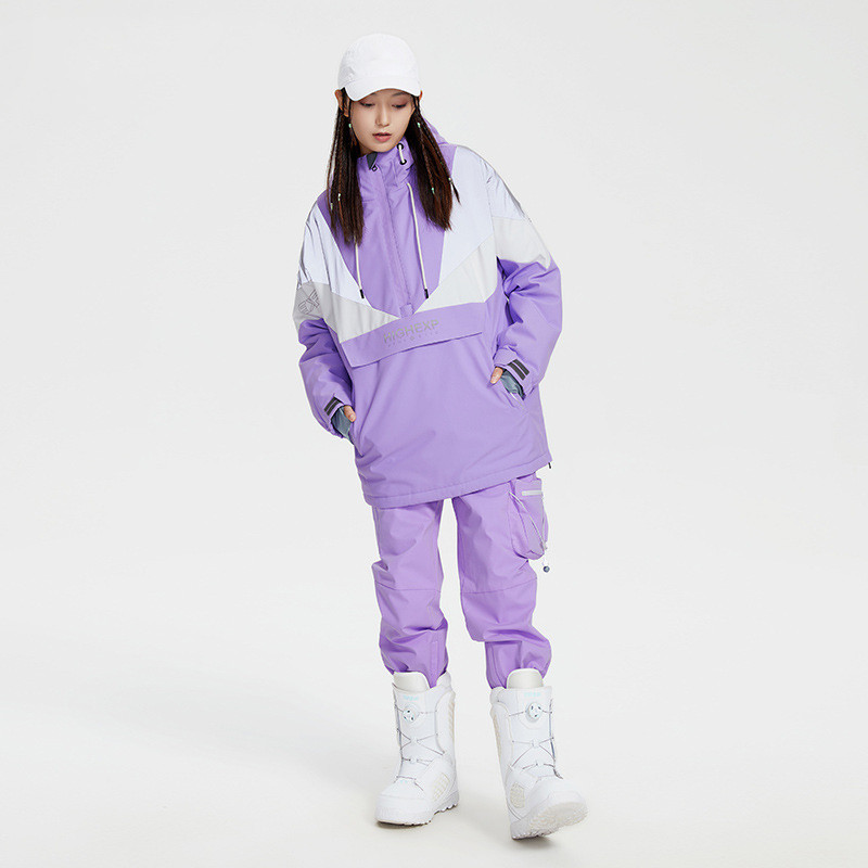 Žensko skijaško odijelo 2022. Sportska jakna za snowboarding Muške hlače za snijeg Spajanje Skijaški set Vodootporan kombinezon otporan na vjetar Podebljana kapuljača