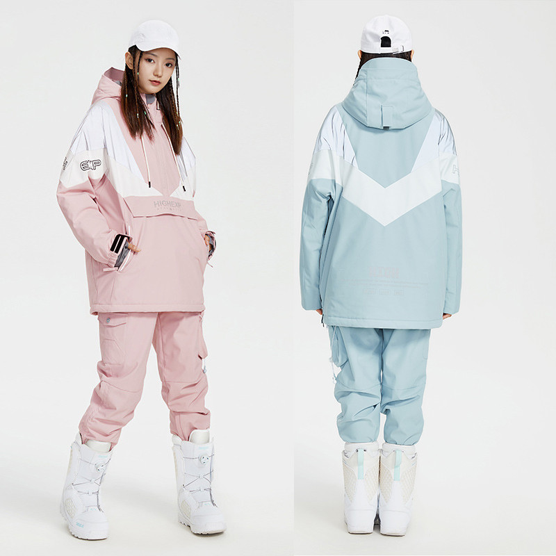 Žensko skijaško odijelo 2022. Sportska jakna za snowboarding Muške hlače za snijeg Spajanje Skijaški set Vodootporan kombinezon otporan na vjetar Podebljana kapuljača